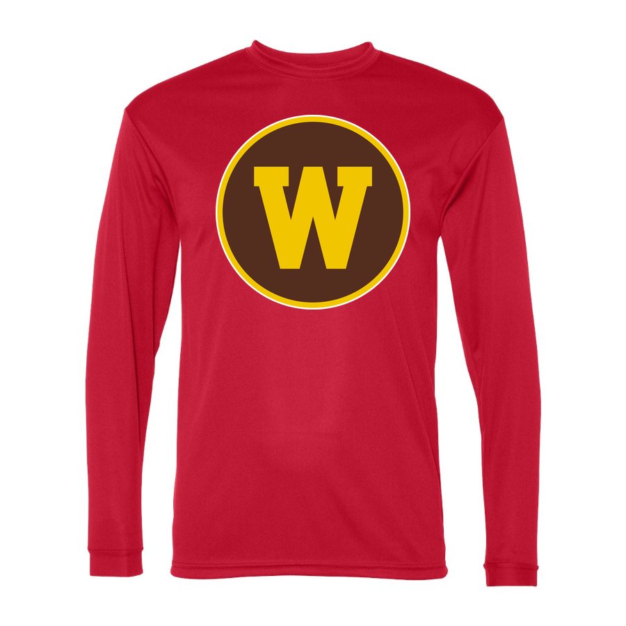 Men's Western Michigan Broncos Polyester Long Sleeve T-Shirt - Red