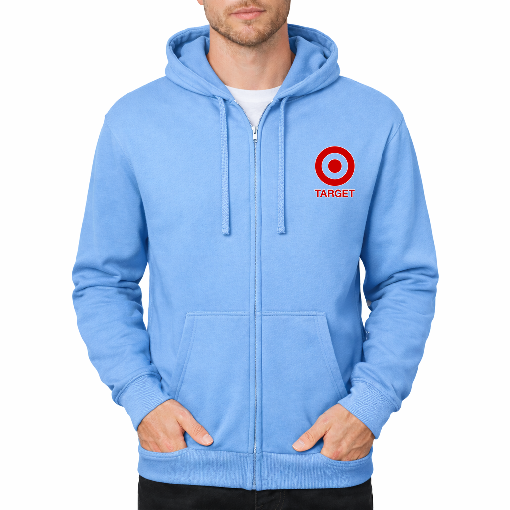 Target Zipper Hoodie - Sky Blue