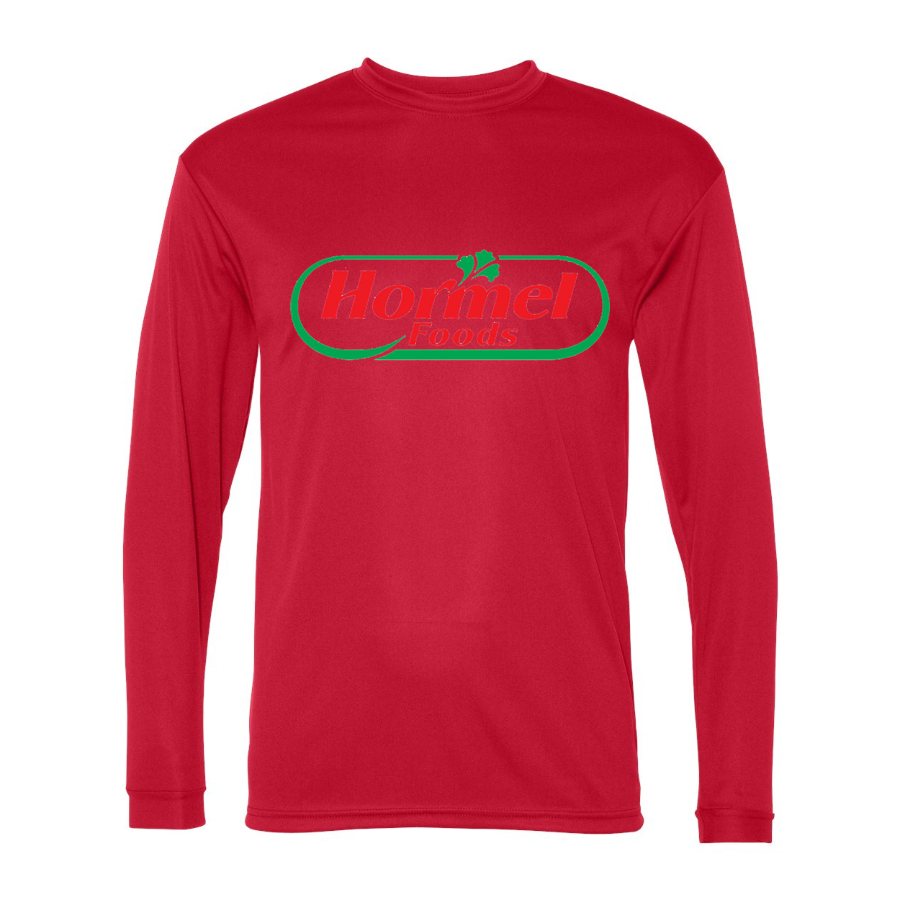 Men's Hormel food Polyester Long Sleeve T-Shirt - Red
