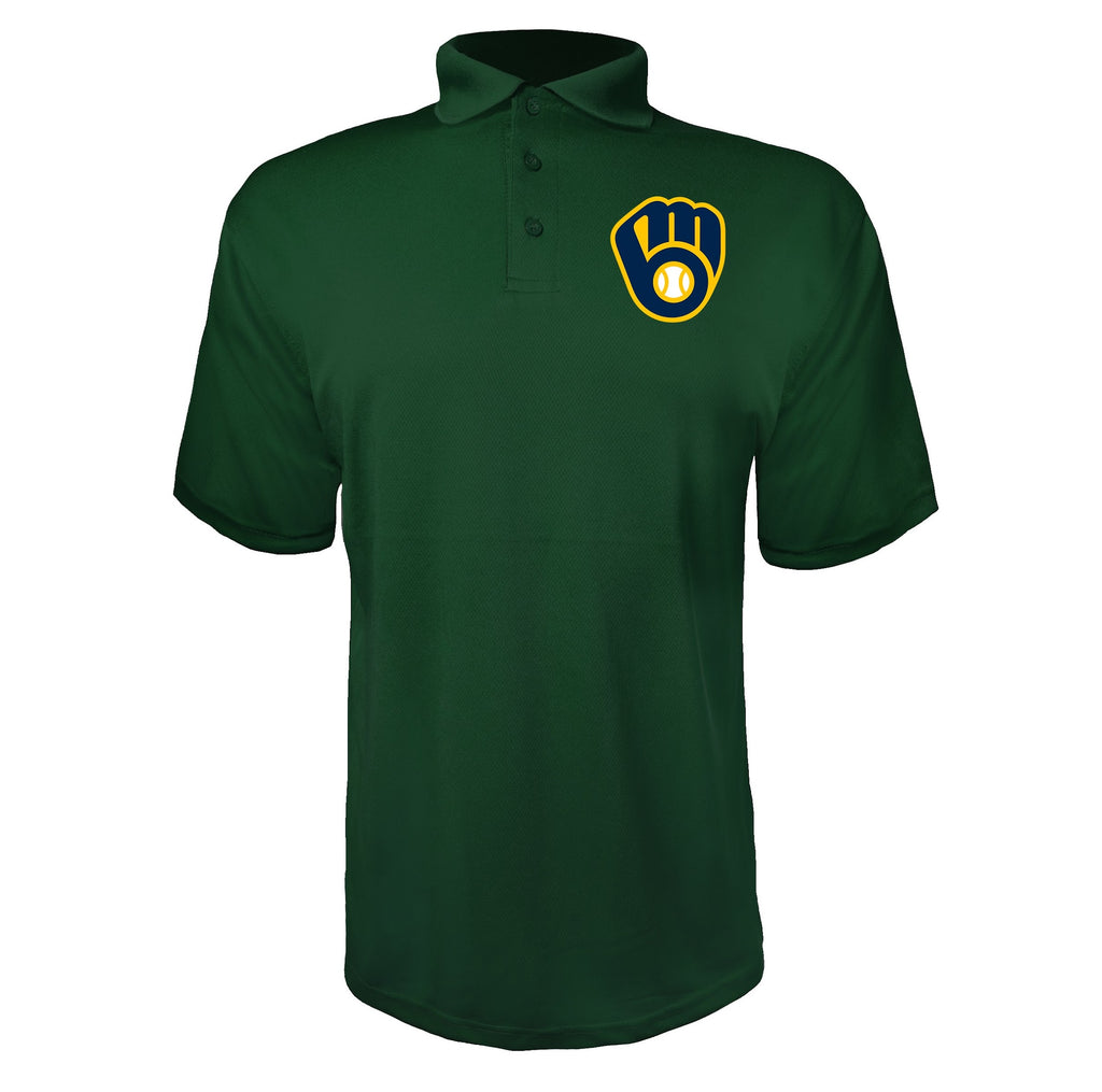 Milwaukee Brewers Green polyester polo