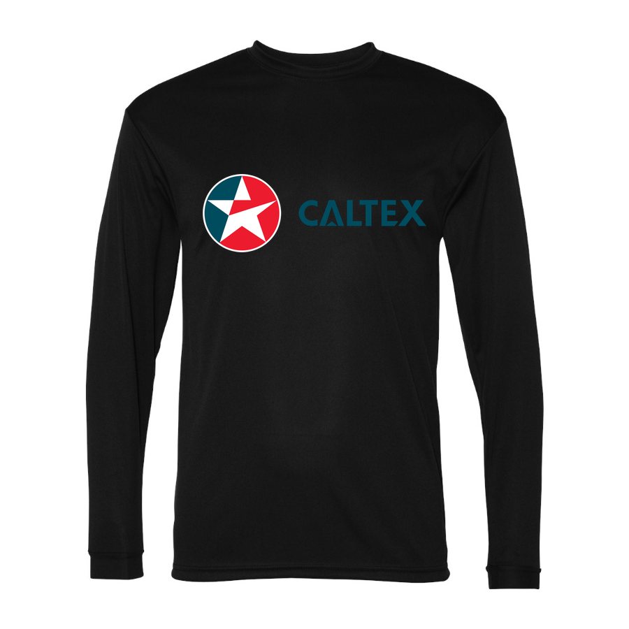 Men's Caltex Polyester Long Sleeve T-Shirt - Black