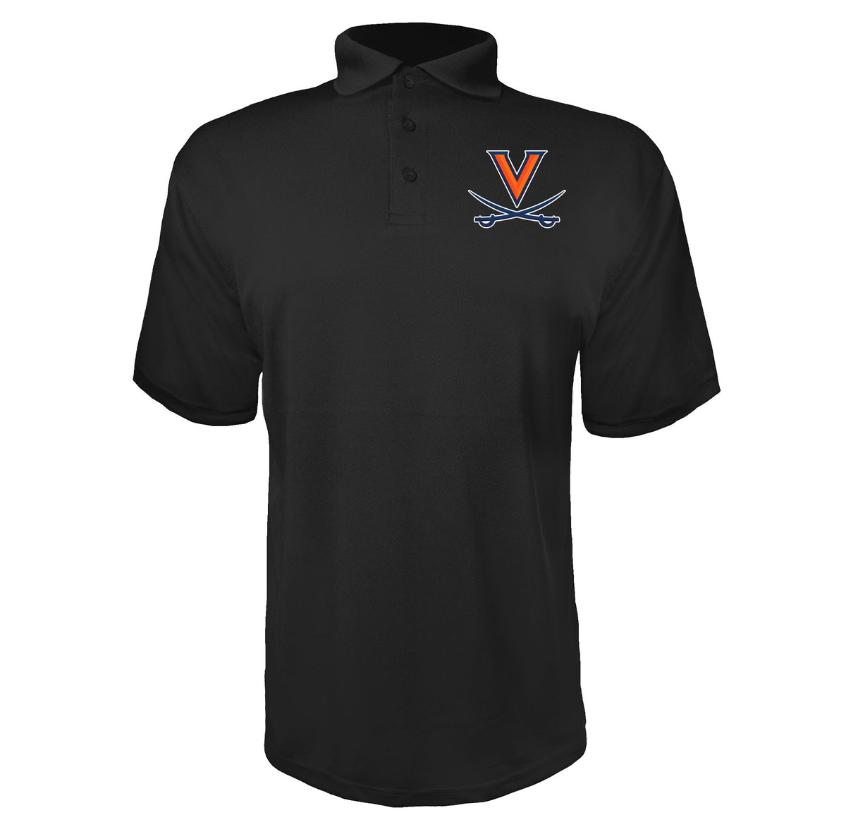 Virginia Cavaliers Black polyester polo