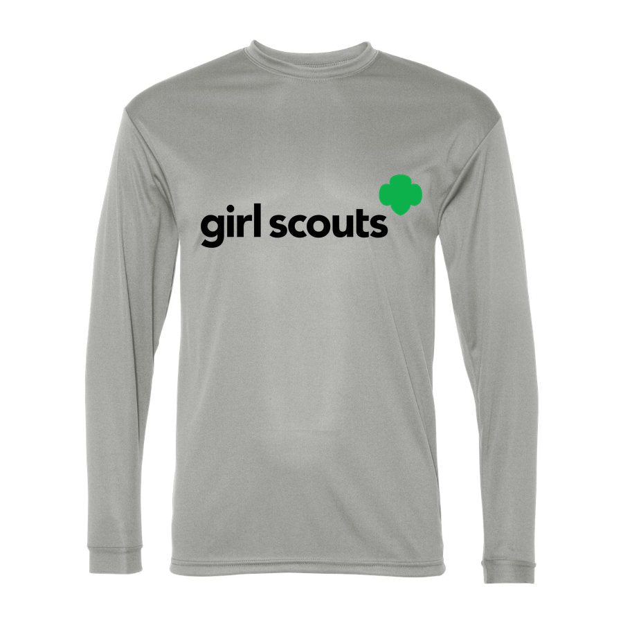 Men's Girl Scout Polyester Long Sleeve T-Shirt - Silver