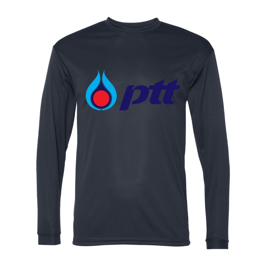 Men's PTT Polyester Long Sleeve T-Shirt - Navy