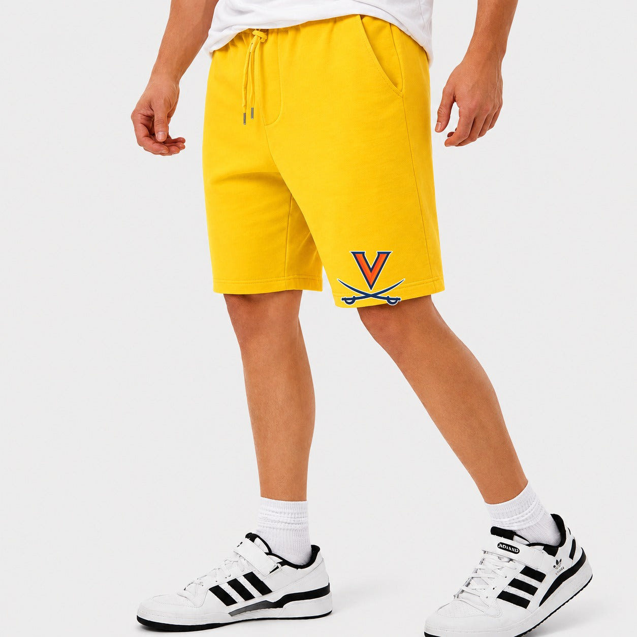 Men's Virginia Cavaliers Logo Cotton Shorts - Yellow