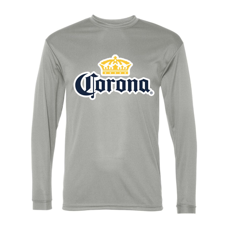Men's Corona Polyester Long Sleeve T-Shirt - Silver