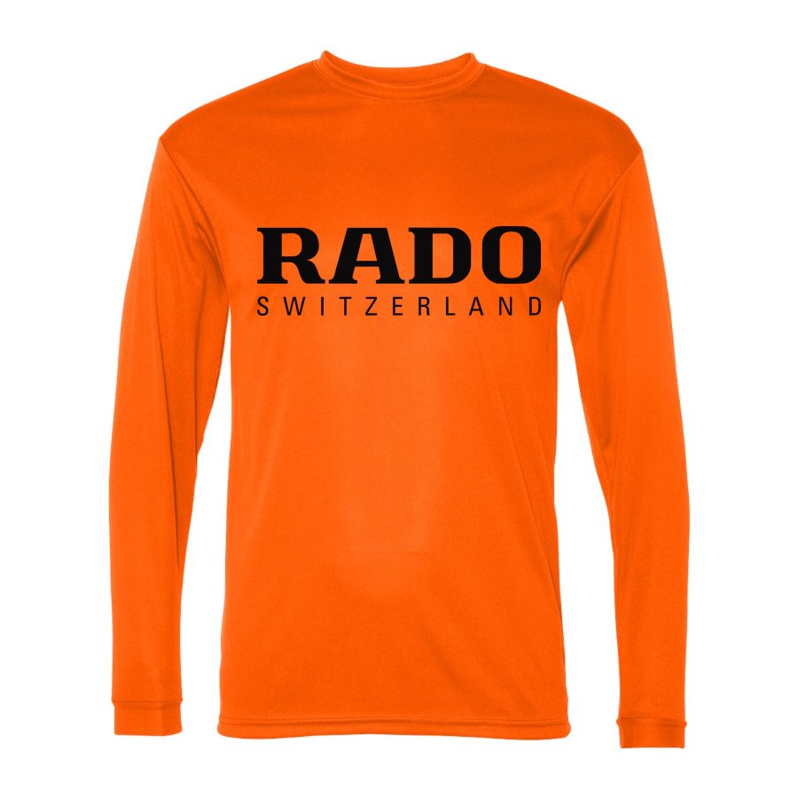Men's Rado Polyester Long Sleeve T-Shirt - Safety Orange