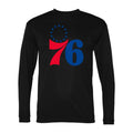 Men's Philadelphia 76ers Polyester Long Sleeve T-Shirt - Black