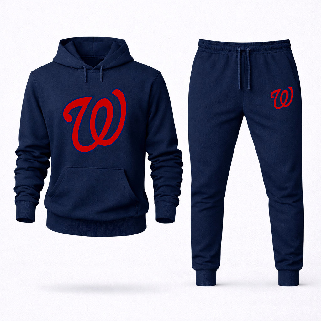 Washington Nationals Hoodie and Joggers Set - Navy