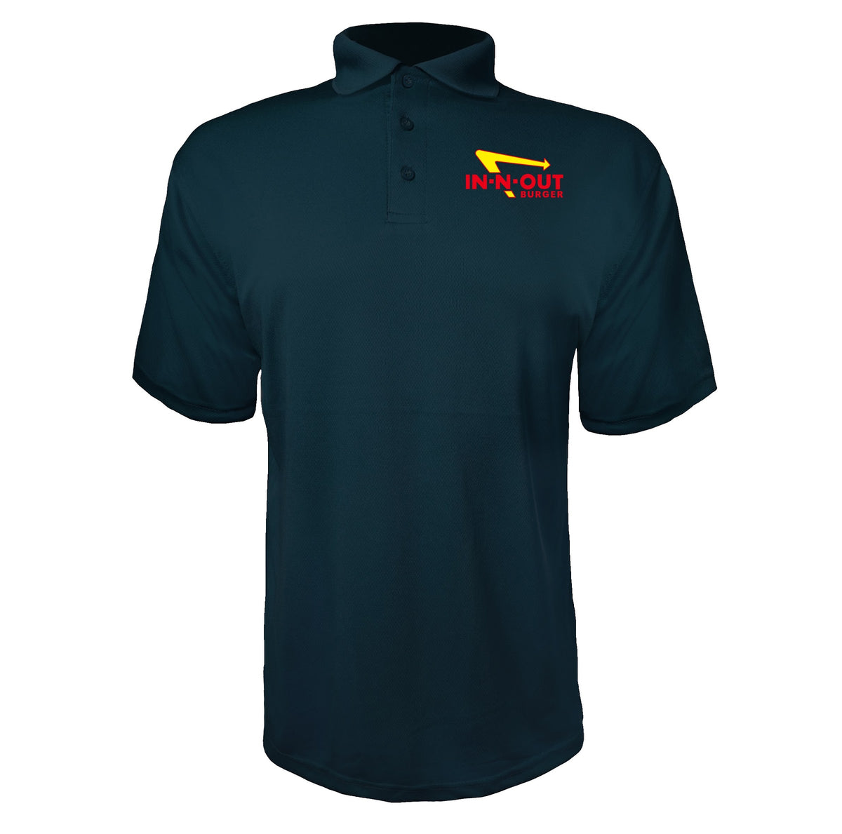 In-N-Out Burger men's polyester polo in Navy