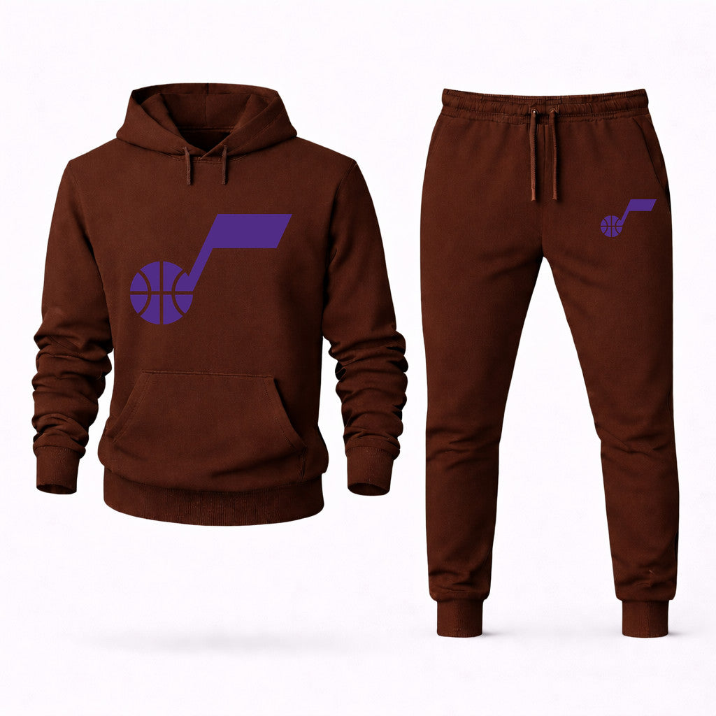 Utah Jazz Hoodie and Joggers Set - Brown