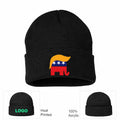 Donald Trump GOP Elephant Black Beanie Hat