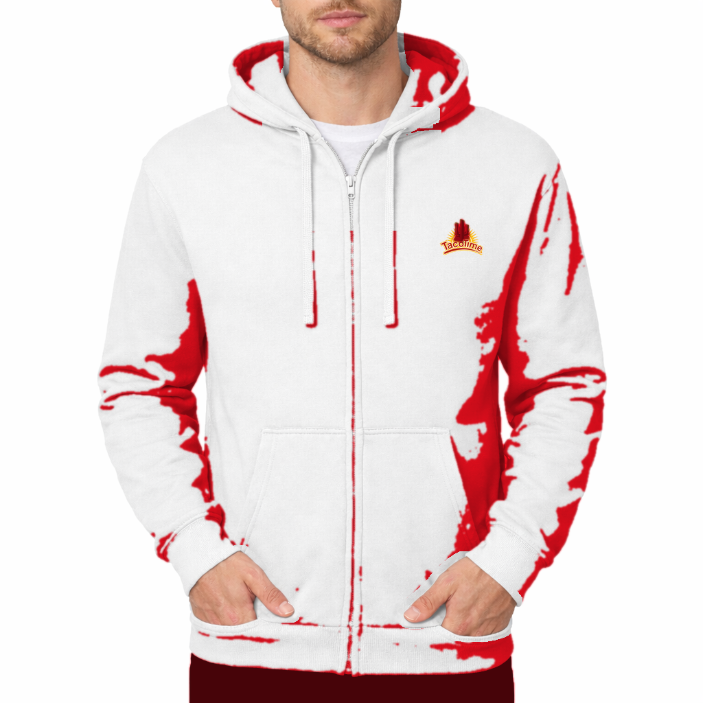 TacoTime Zipper Hoodie - Red