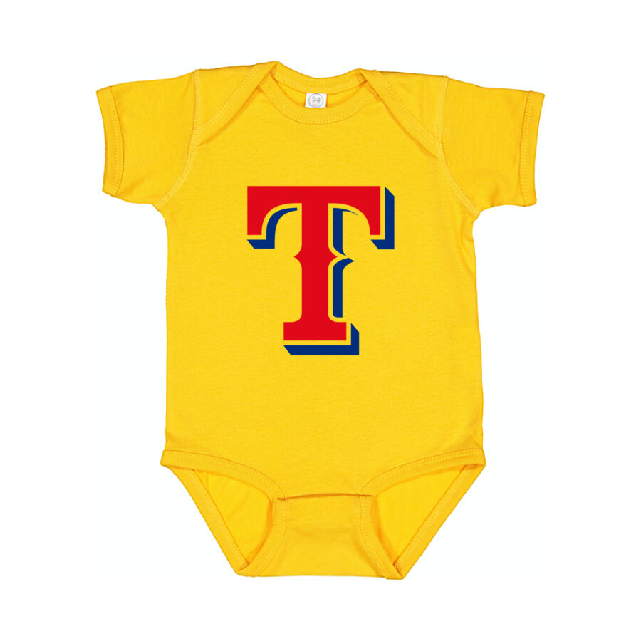 Texas Rangers Baby Romper Onesie - Yellow
