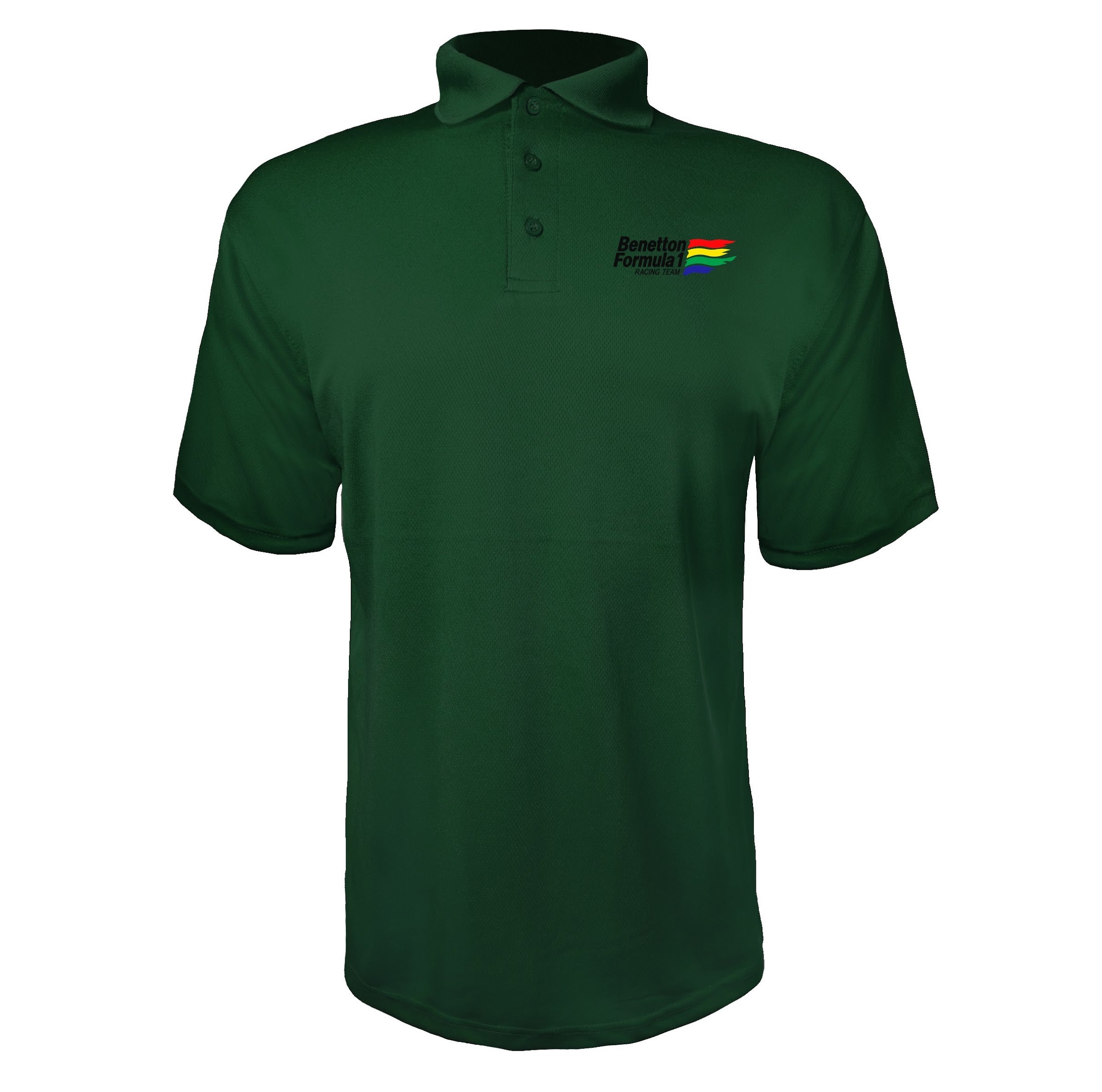 Benetton Formula 1 Racing Team Green polyester polo