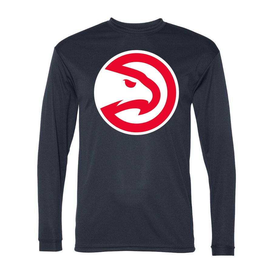 Men's Atlanta Hawks Polyester Long Sleeve T-Shirt - Navy
