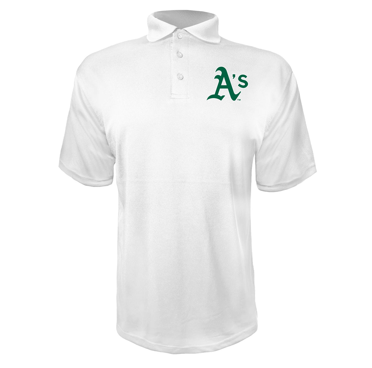 Oakland Athletics White polyester polo