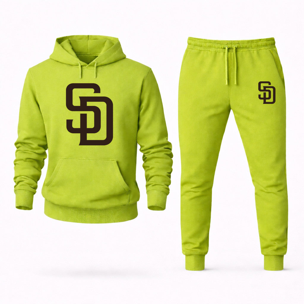 San Diego Padres Hoodie and Joggers Set - Lime Green