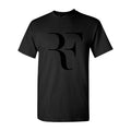 Men's Roger Federer logo black Cotton T-Shirt - Black