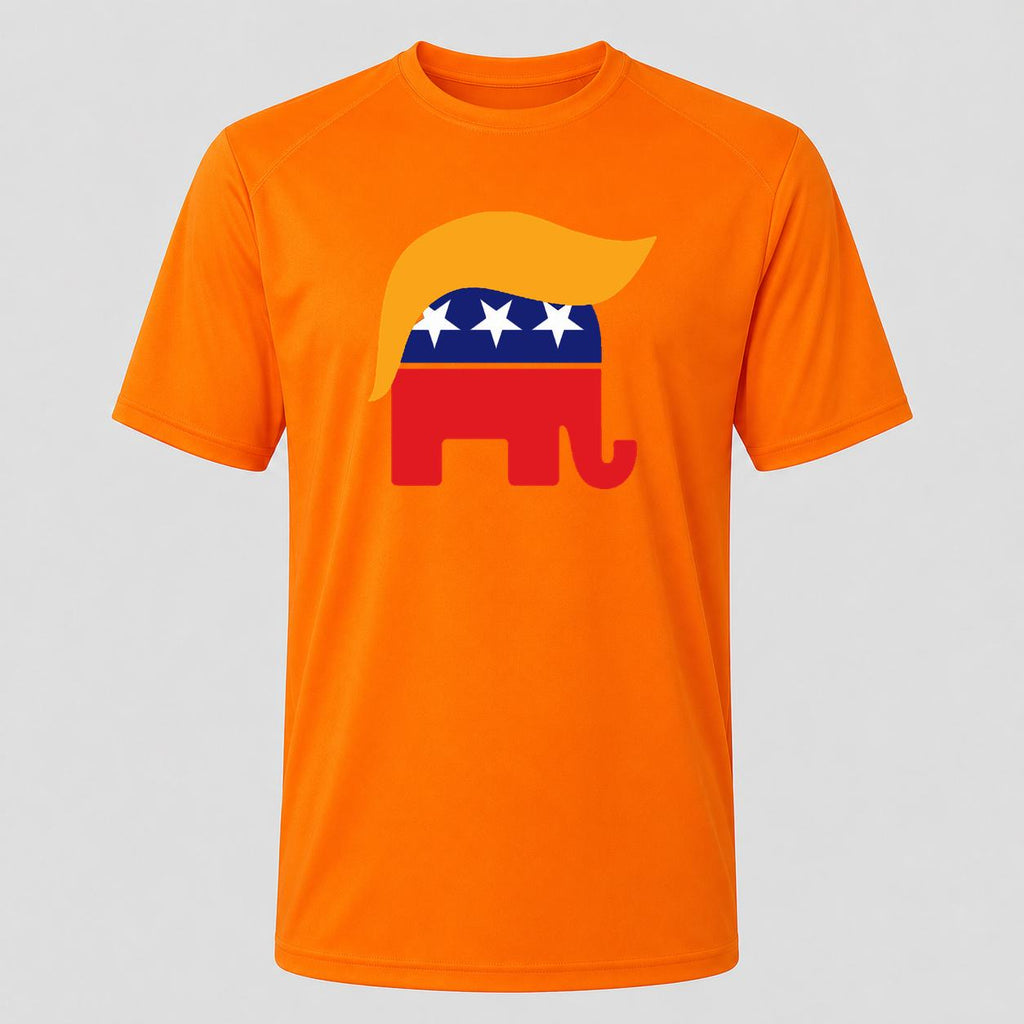 Men's Trump GOP Elephant Performance T-Shirt - Orange