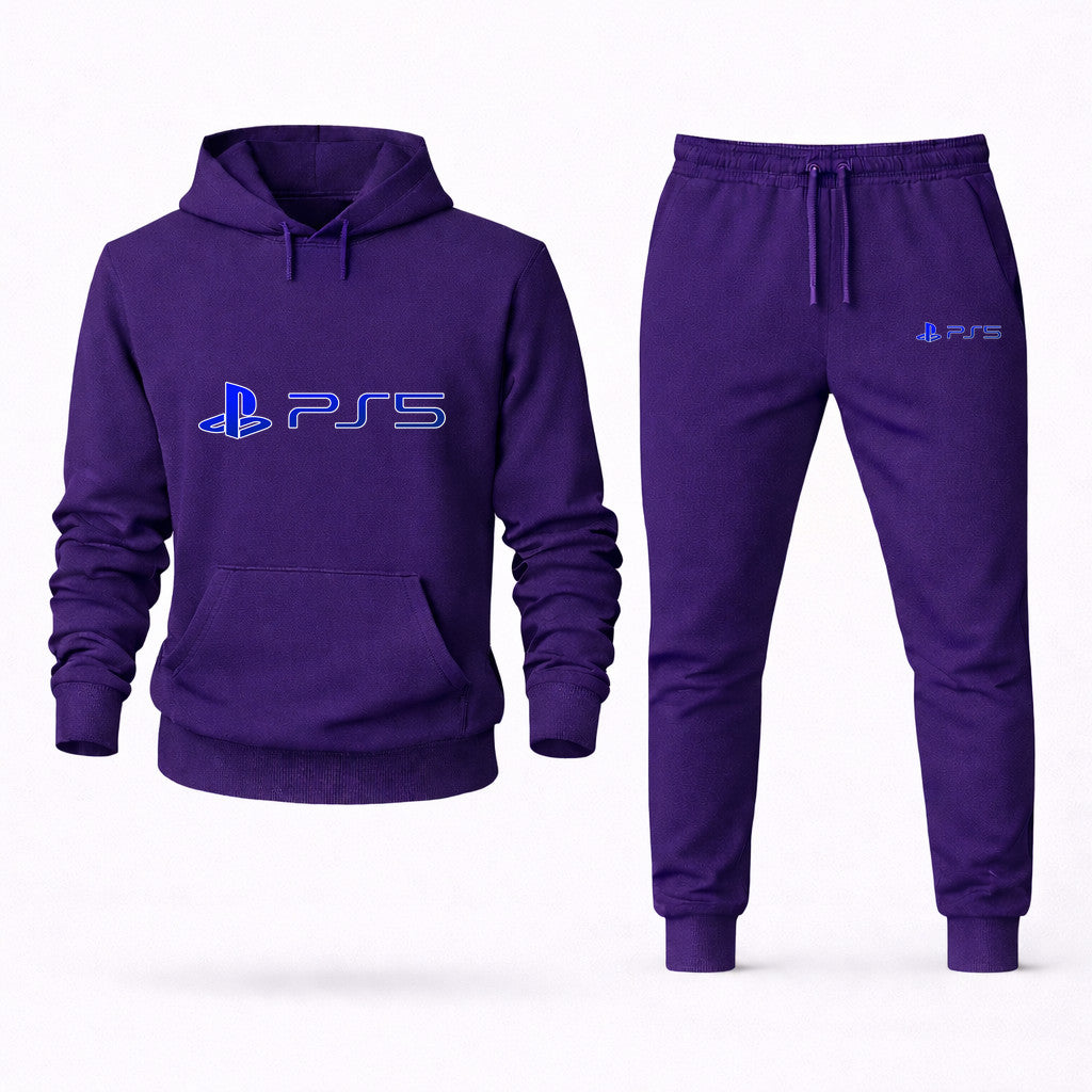 PS5 Blue Hoodie and Joggers Set - Purple