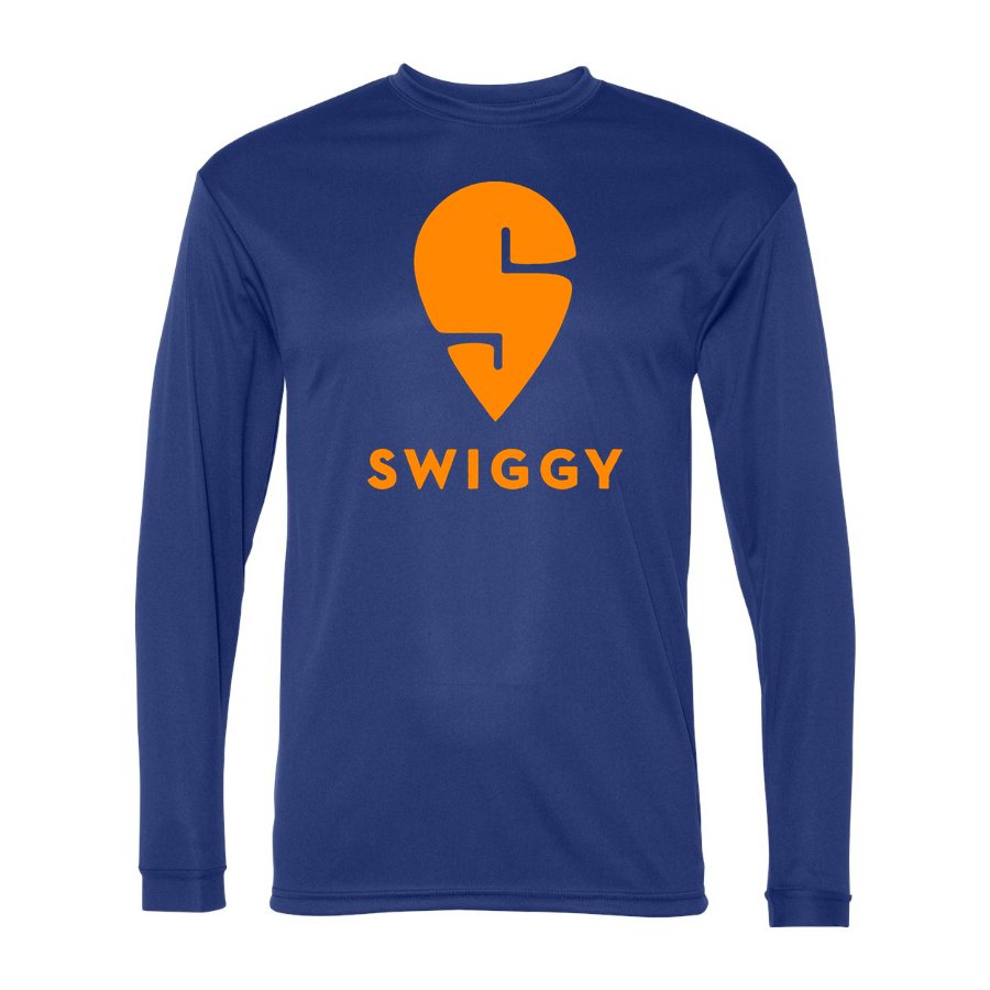 Men's Swiggy Polyester Long Sleeve T-Shirt - Royal Blue