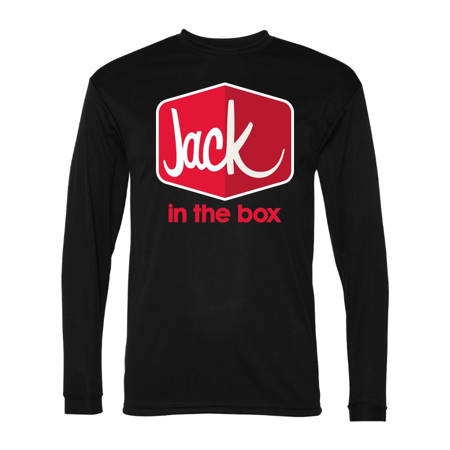 Men's Jack in the Box Polyester Long Sleeve T-Shirt - Black