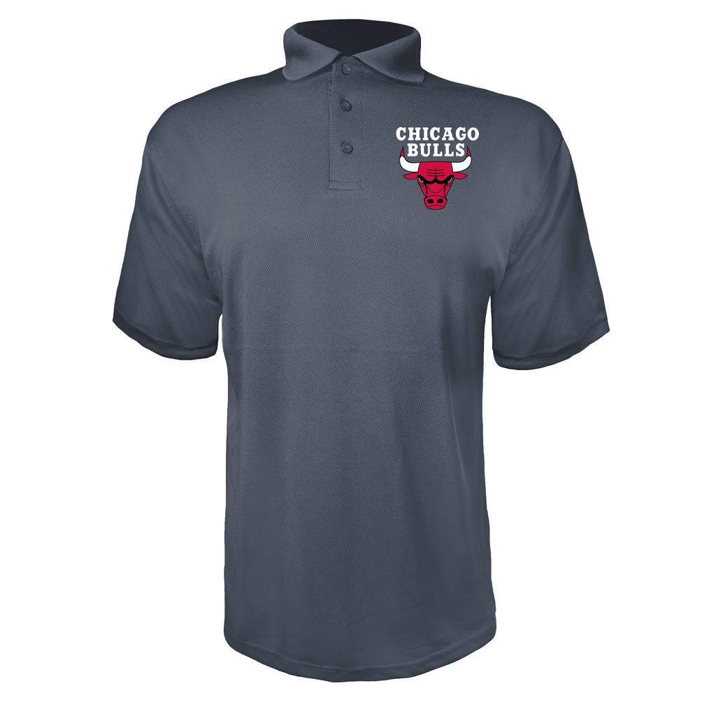 Chicago bulls white Charcoal polyester polo