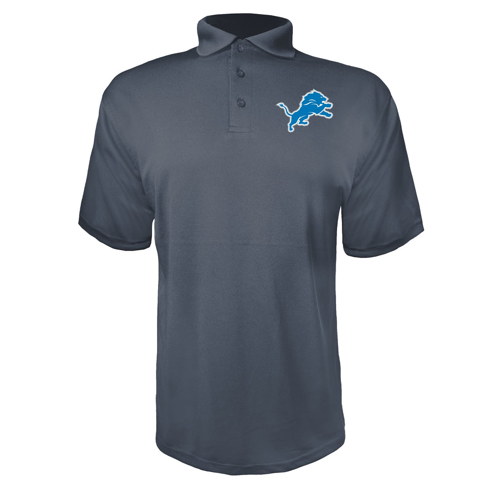 Detroit Lions Charcoal polyester polo