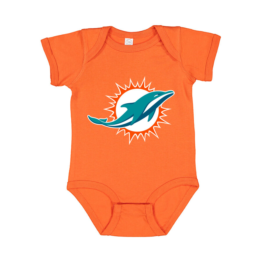 Miami Dolphins Baby Romper Onesie - Orange