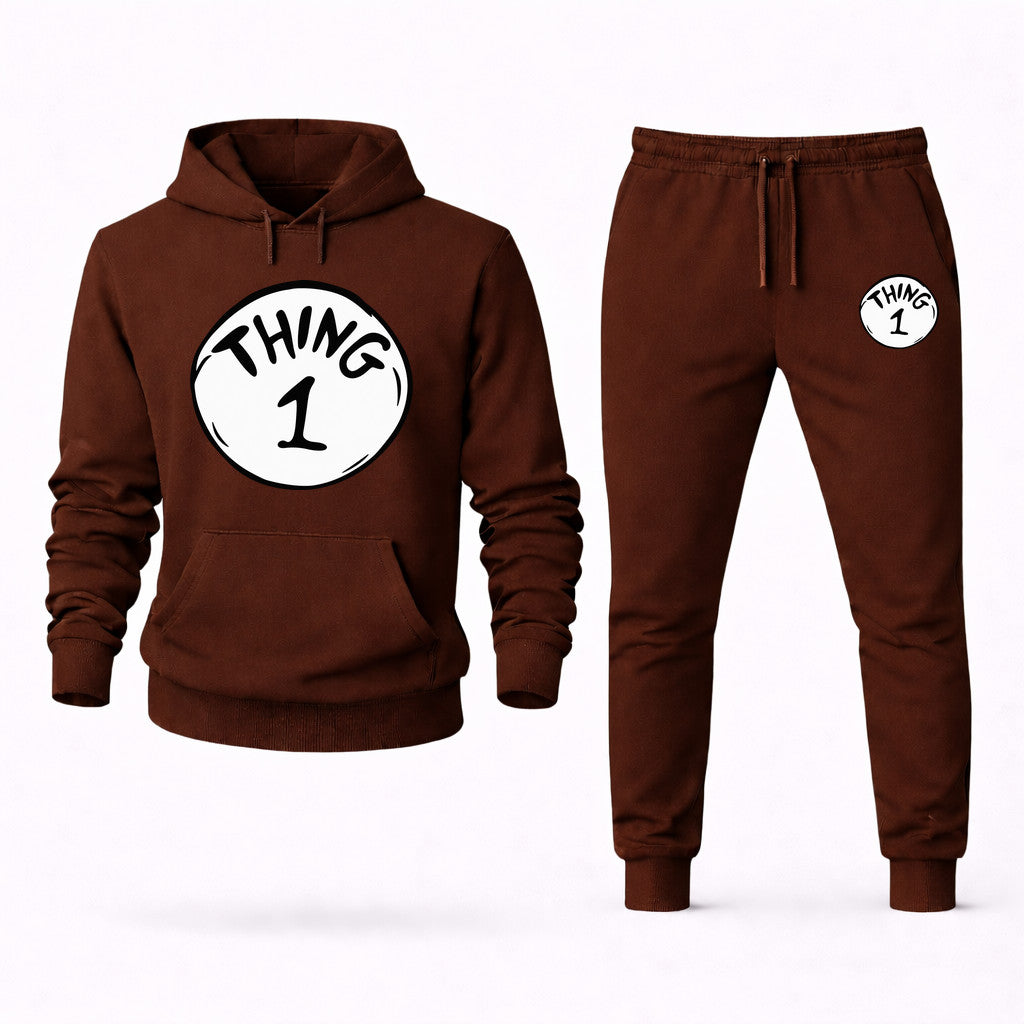 Dr. Seuss Thing 1 Hoodie and Joggers Set - Brown