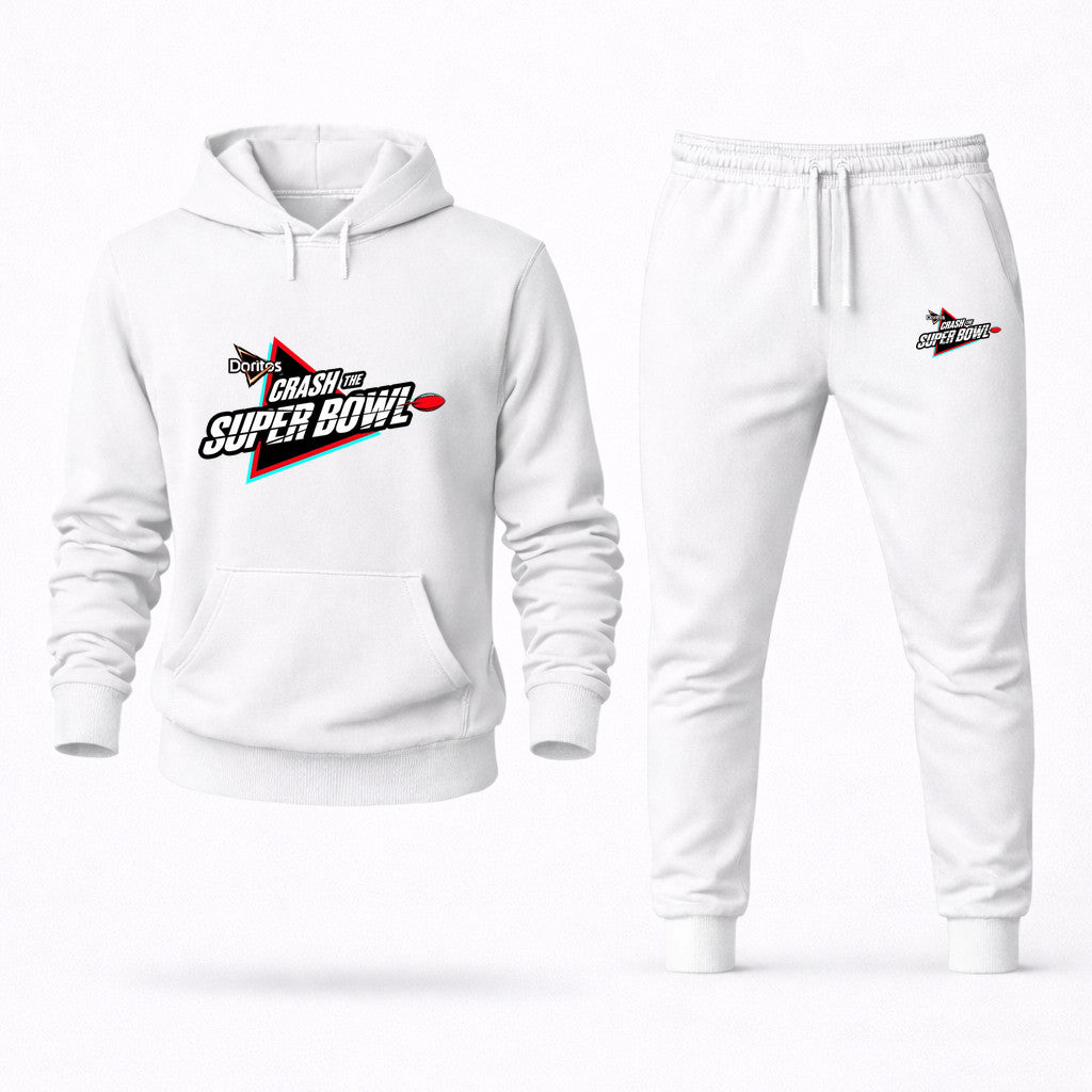 Crash the Super Bowl Hoodie and Joggers Set - White