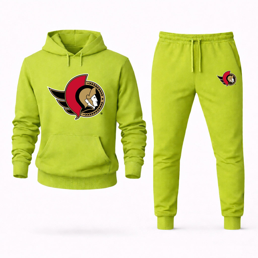 Ottawa Senators Hoodie and Joggers Set - Lime Green