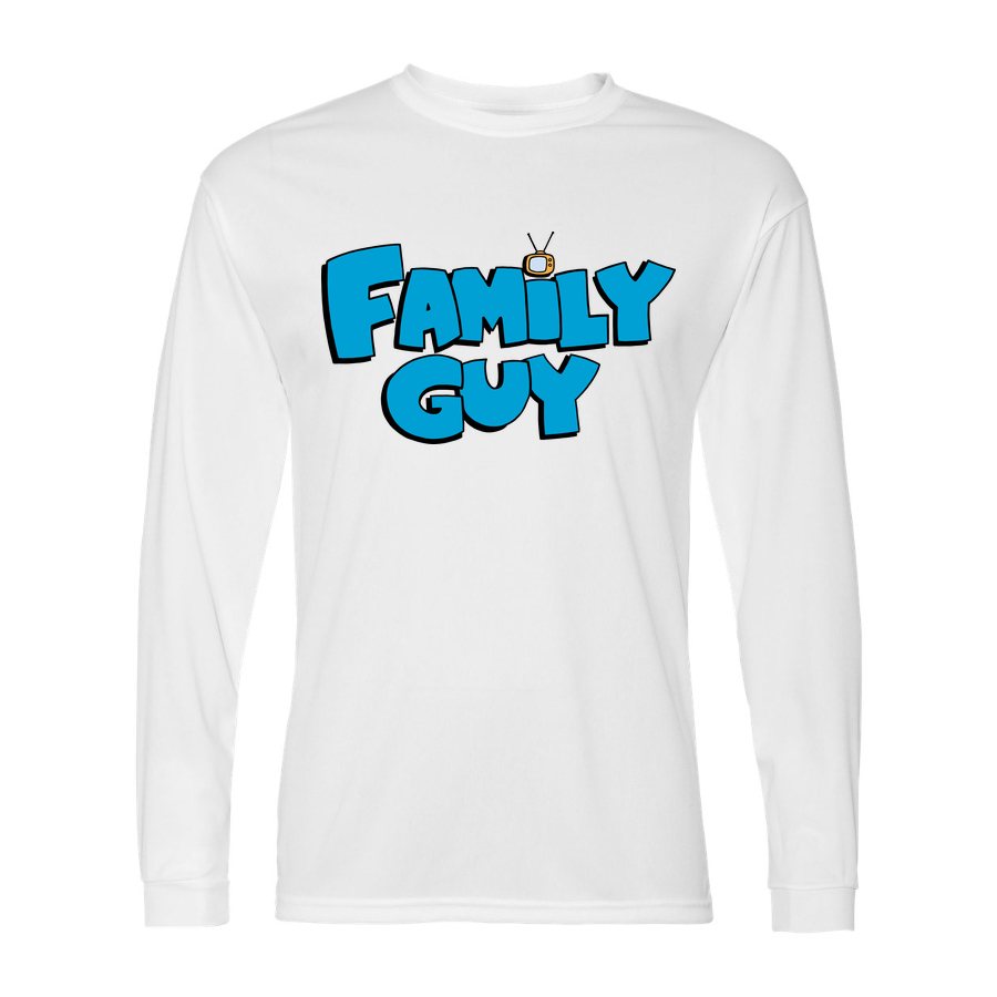 Men's Family Guy Polyester Long Sleeve T-Shirt - White