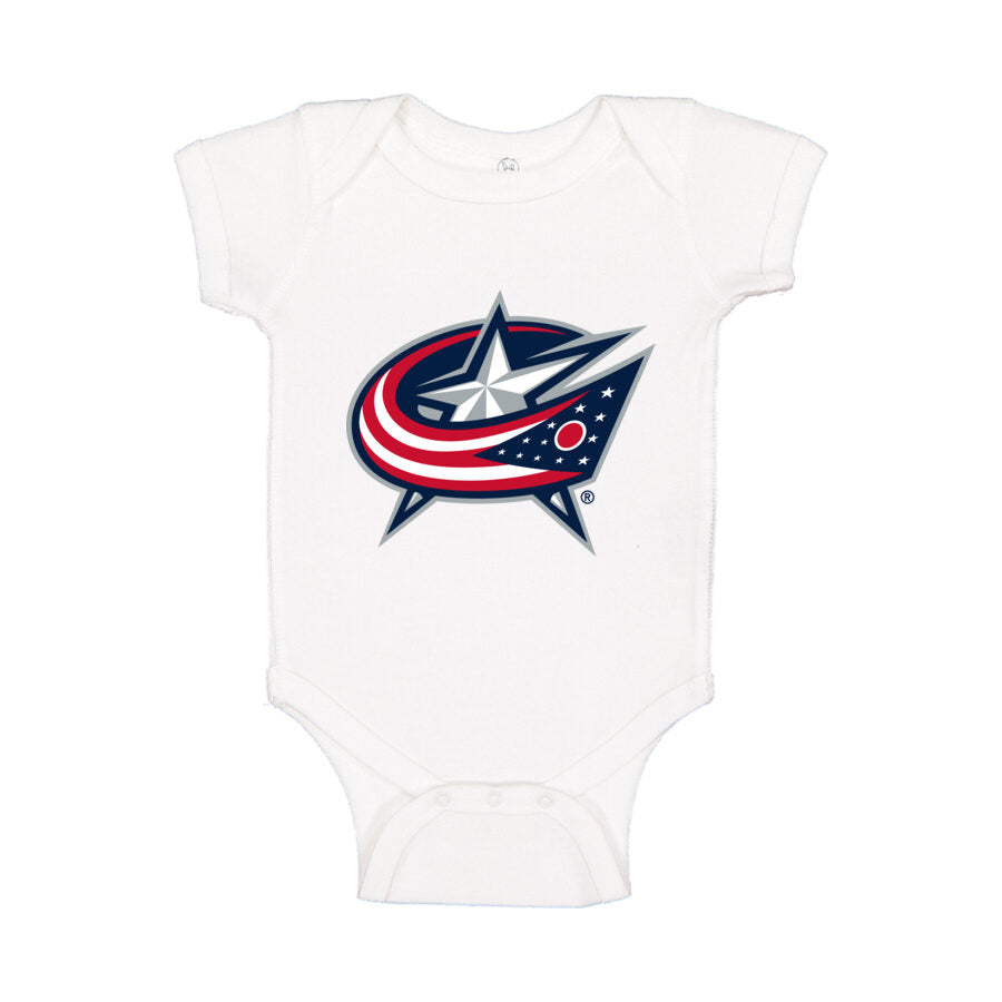 Columbus Blue Jackets Baby Romper Onesie - White
