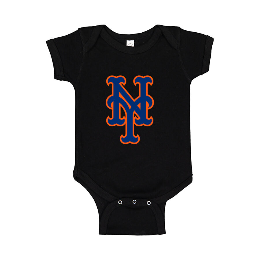 New York Mets Baby Romper Onesie - Black