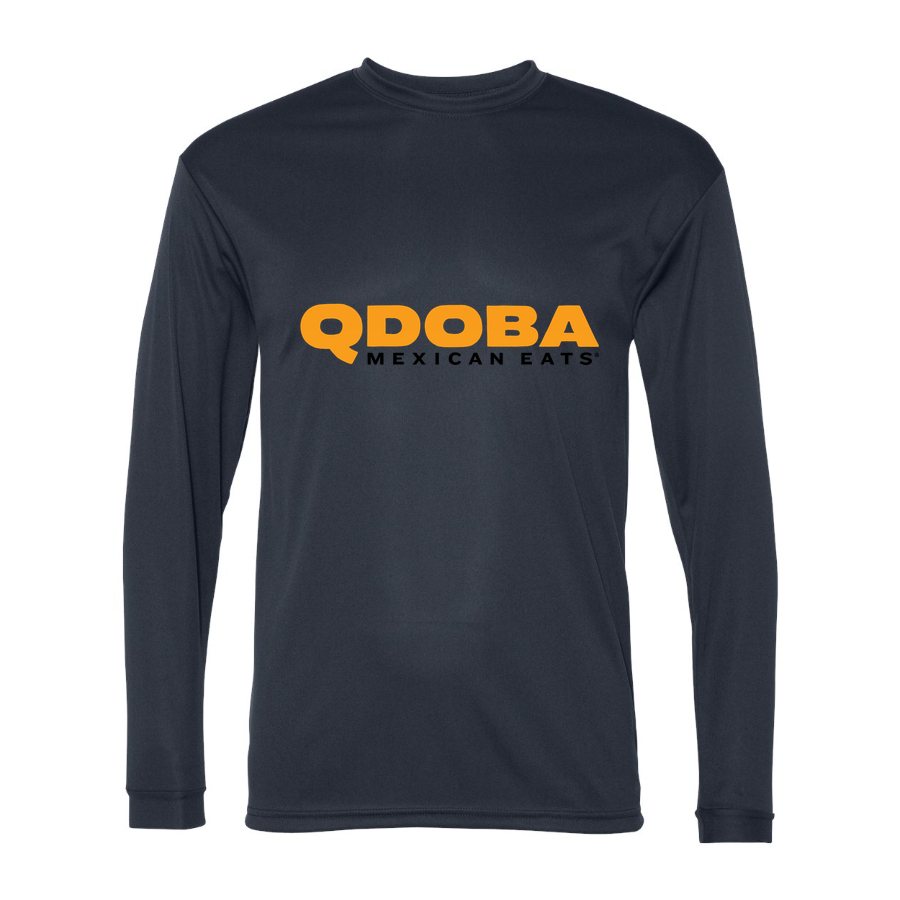 Men's Qdoba Polyester Long Sleeve T-Shirt - Navy