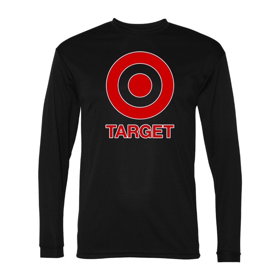 Men's Target Polyester Long Sleeve T-Shirt - Black