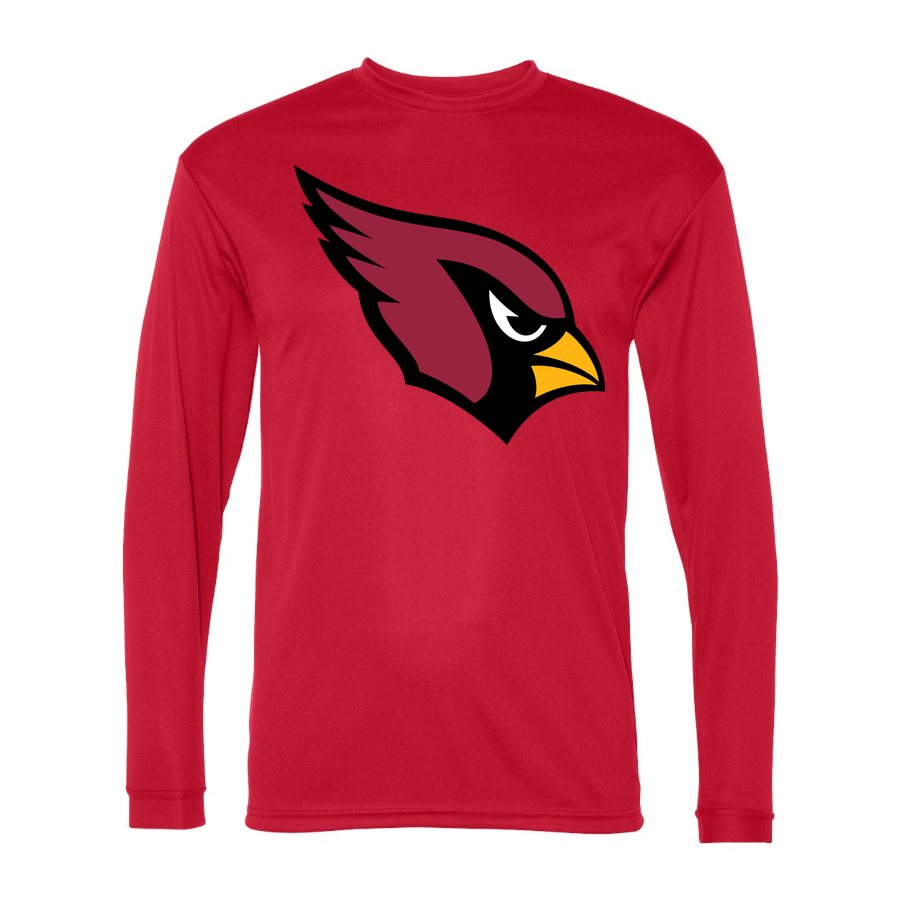 Men's Arizona Cardinals Polyester Long Sleeve T-Shirt - Red
