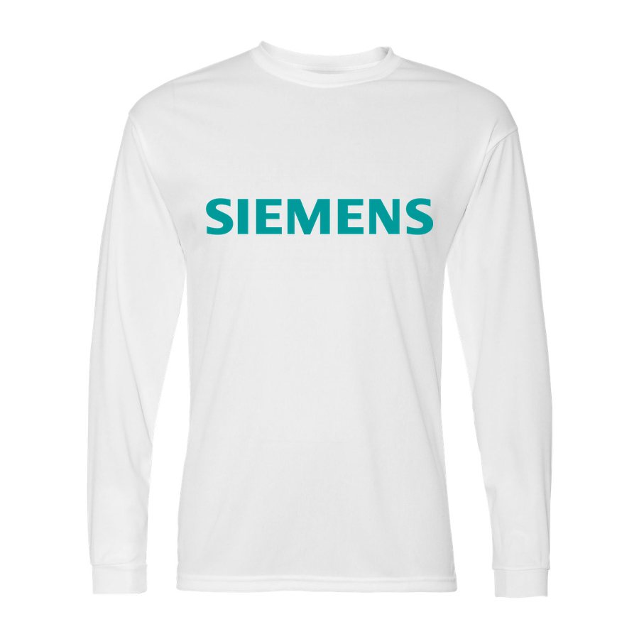 Men's Siemens Polyester Long Sleeve T-Shirt - White