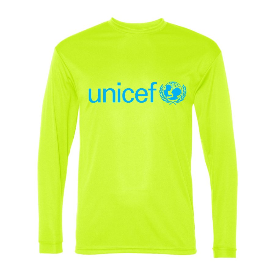 Men's UNICEF Polyester Long Sleeve T-Shirt - Safety Yellow
