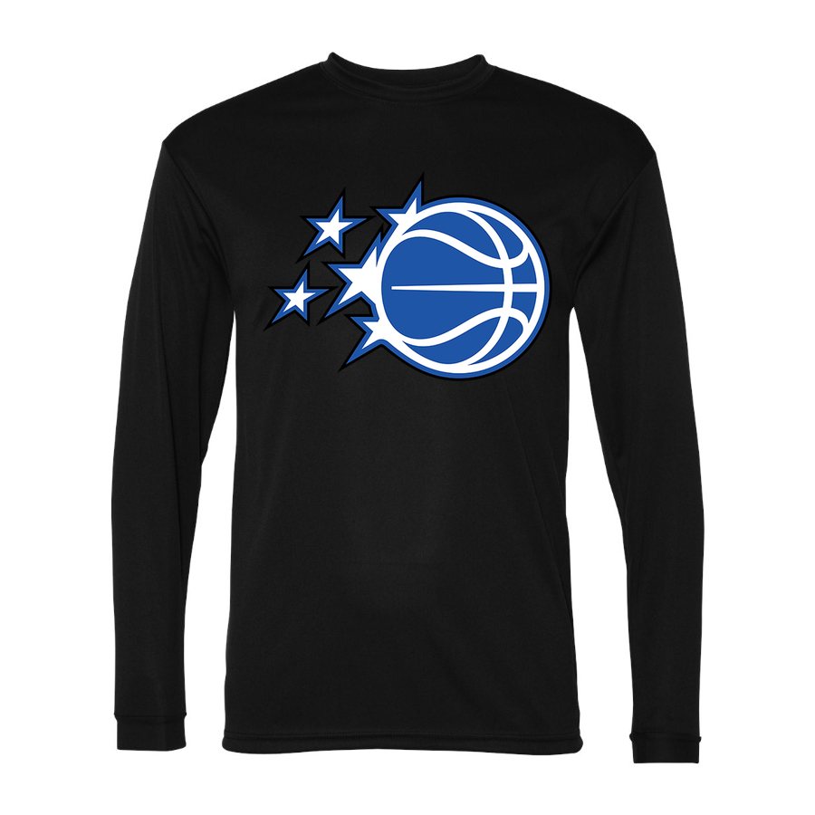 Men's Orlando Magic Polyester Long Sleeve T-Shirt - Black
