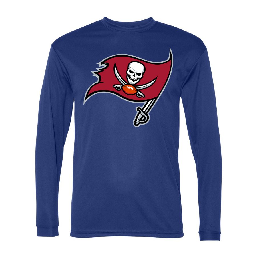 Men's Tampa Bay Buccaneers Polyester Long Sleeve T-Shirt - Royal Blue