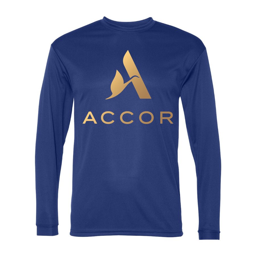 Men's Accor Polyester Long Sleeve T-Shirt - Royal Blue
