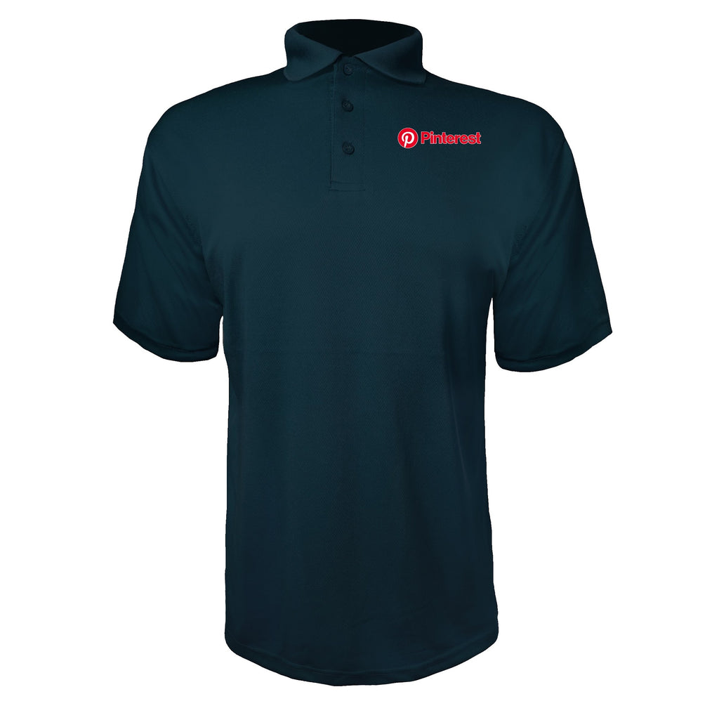 Pinterest men's polyester polo in Navy