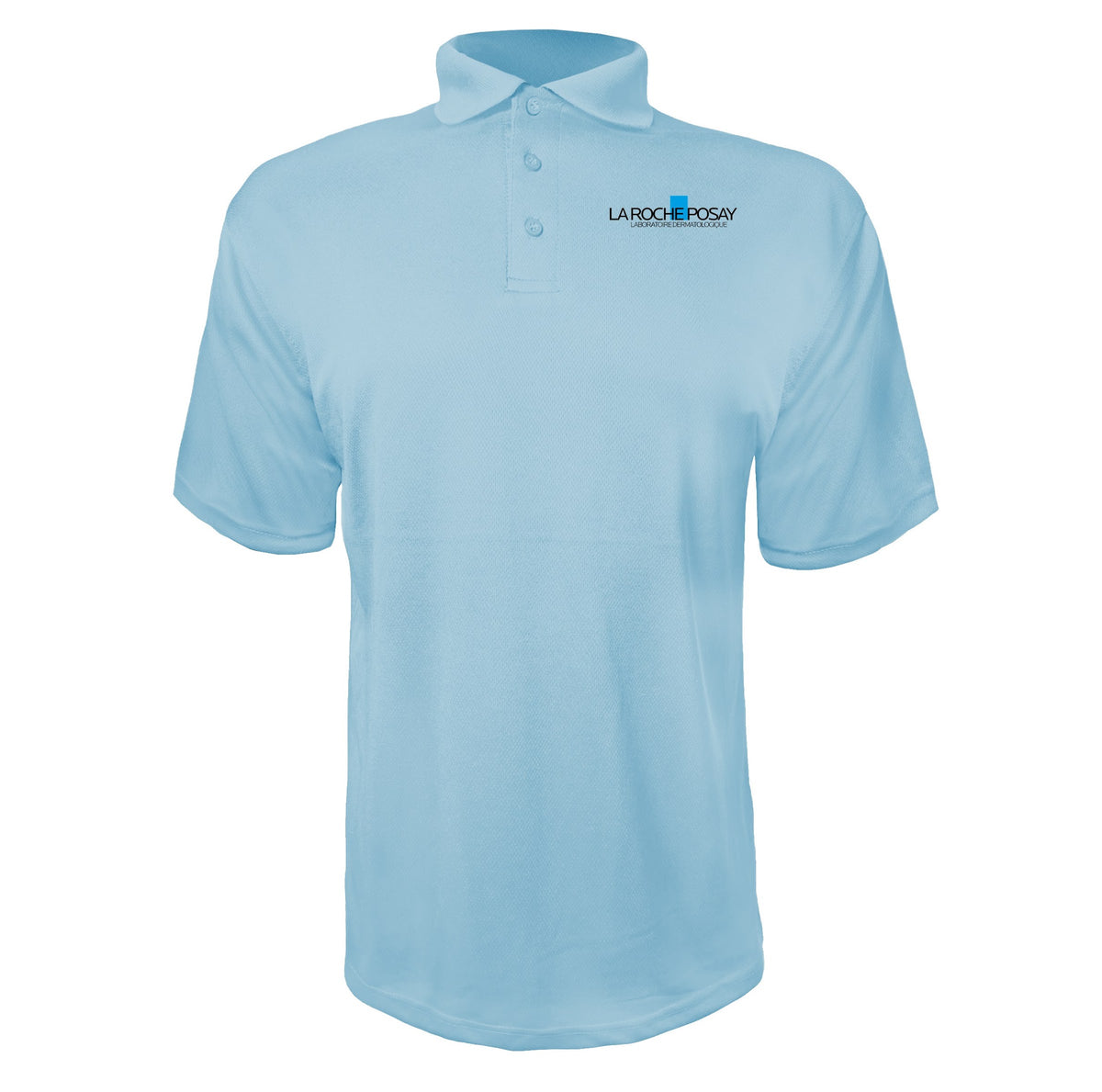 La Roche-Posay men's polyester polo in Sky Blue