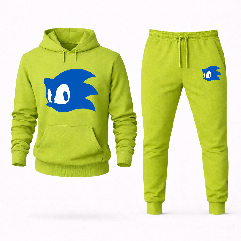 Sonic Hoodie and Joggers Set - Lime Green