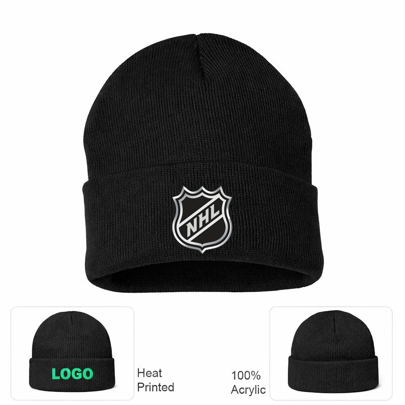 NHL Shield Black Beanie Hat