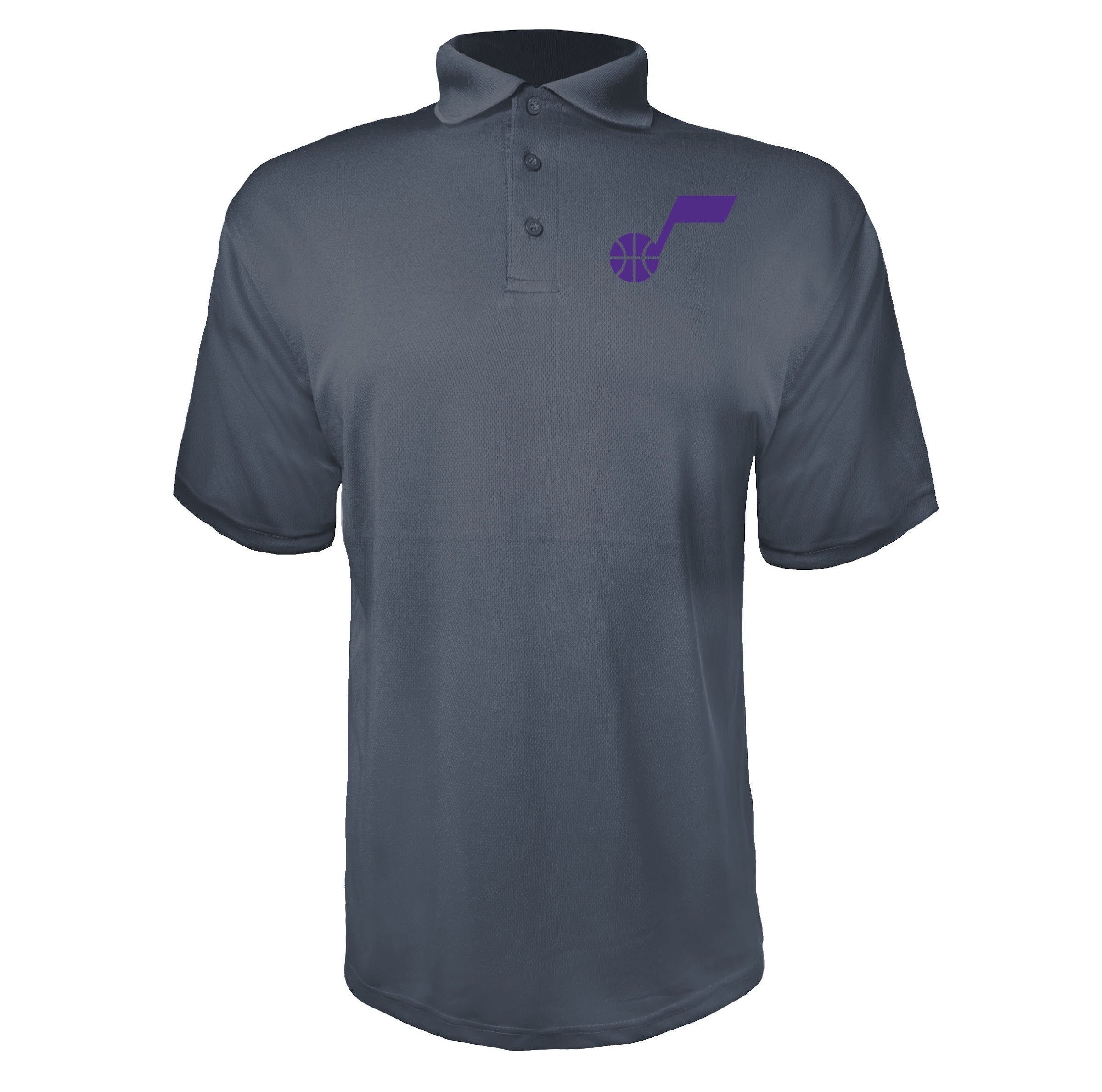 Utah Jazz Charcoal polyester polo