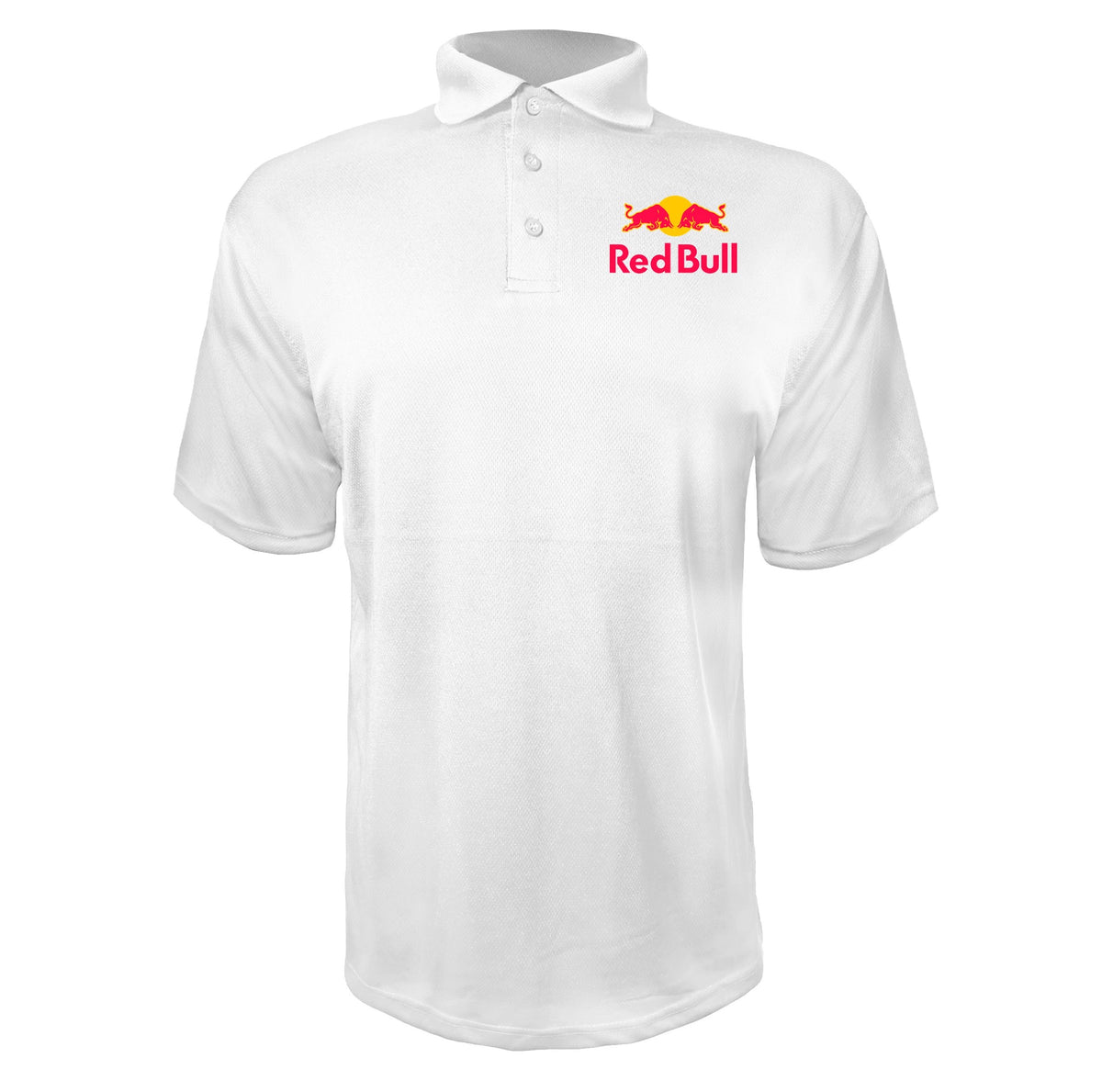 Red Bull men's polyester polo in White